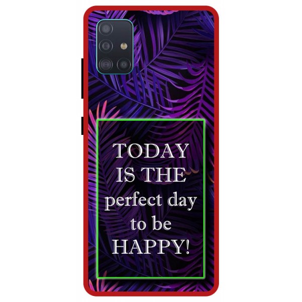 Husa Premium Spate Upzz Pro Anti Shock Compatibila Cu Samsung Galaxy A71, Model Perfect Day, Rama Rosie itelmobile.ro imagine noua 2022