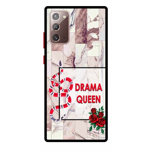 Husa Premium Spate Upzz Pro Anti Shock Compatibila Cu Samsung Galaxy Note 20, Model Drama Queen, Rama Neagra
