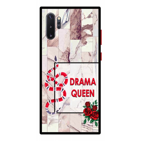 Husa Premium Spate Upzz Pro Anti Shock Compatibila Cu Samsung Galaxy Note 10+ Plus, Model Drama Queen, Rama Neagra