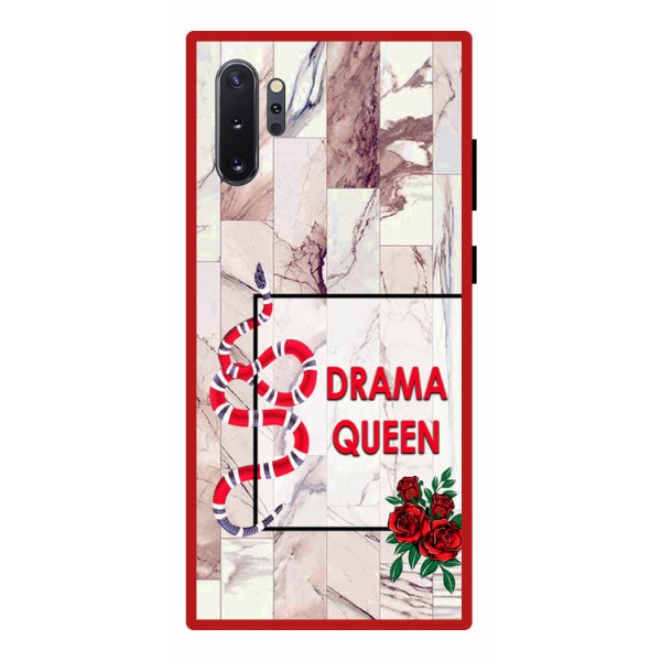 Husa Premium Spate Upzz Pro Anti Shock Compatibila Cu Samsung Galaxy Note 10+ Plus, Model Drama Queen, Rama Rosie