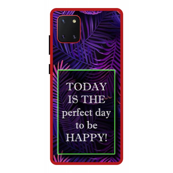 Husa Premium Spate Upzz Pro Anti Shock Compatibila Cu Samsung Galaxy Note 10 Lite, Model Perfect Day, Rama Rosie