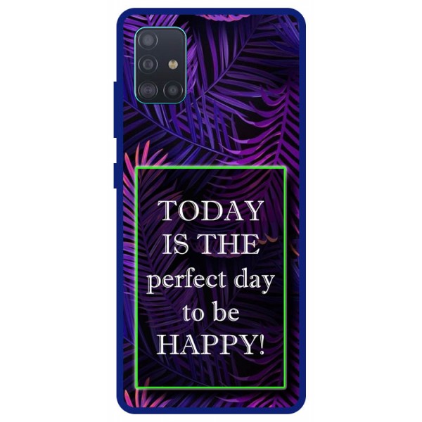 Husa Premium Spate Upzz Pro Anti Shock Compatibila Cu Samsung Galaxy A71 5g, Model Perfect Day, Rama Albastra geekmall.ro imagine noua tecomm.ro
