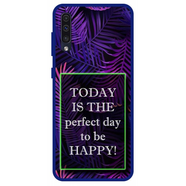 Husa Premium Spate Upzz Pro Anti Shock Compatibila Cu Samsung Galaxy A50, Model Perfect Day, Rama Albastra