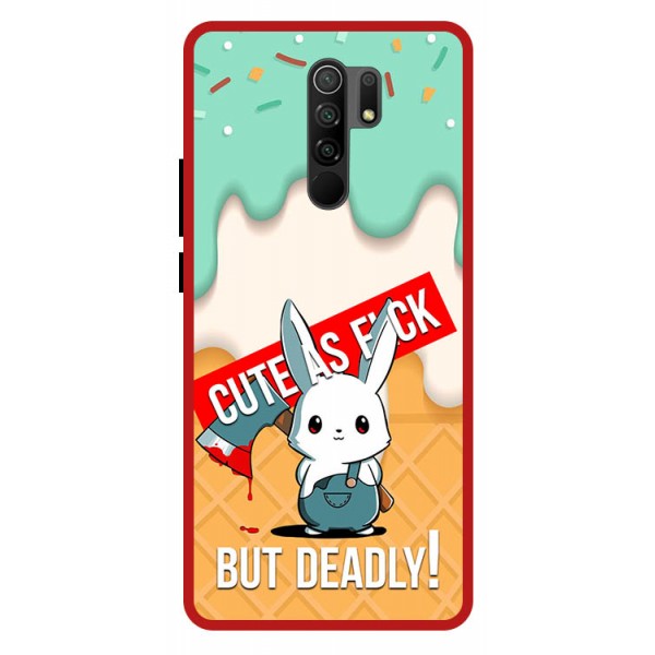 Husa Premium Spate Upzz Pro Anti Shock Compatibila Cu Xiaomi Redmi 9, Model Cute Bunny, Rama Rosie geekmall.ro imagine noua tecomm.ro
