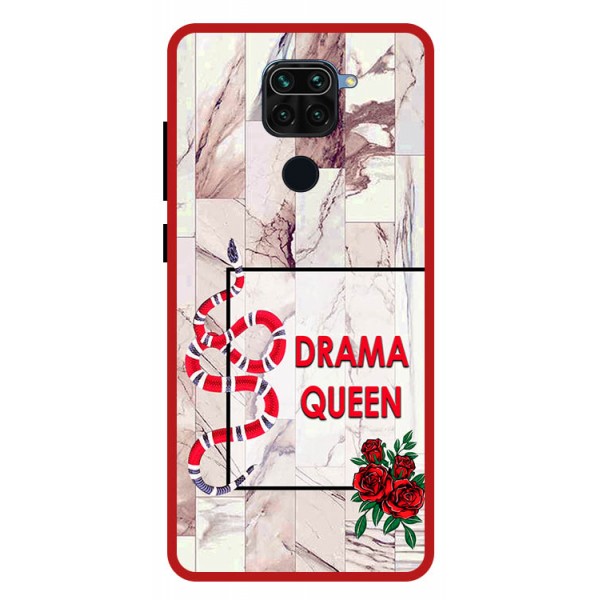 Husa Premium Spate Upzz Pro Anti Shock Compatibila Cu Xiaomi Redmi Note 9, Model Drama Queen, Rama Rosie