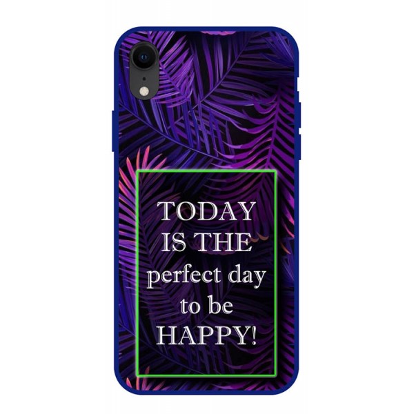 Husa Premium Spate Upzz Pro Anti Shock Compatibila Cu iPhone Xr, Model Perfect Day, Rama Albastra geekmall.ro imagine noua tecomm.ro