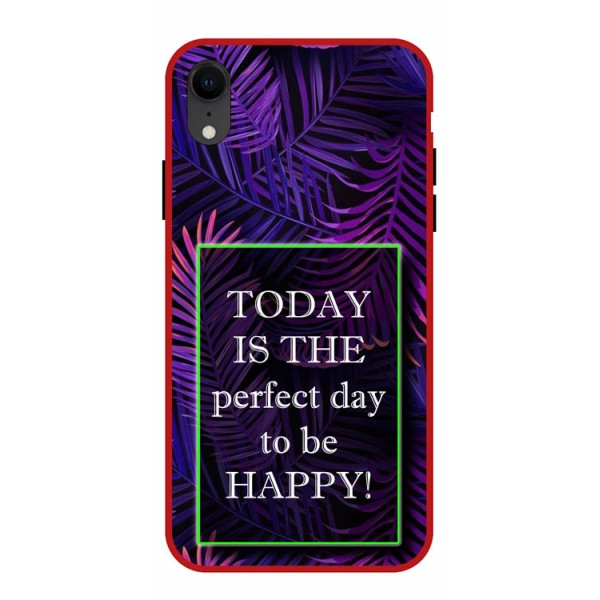 Husa Premium Spate Upzz Pro Anti Shock Compatibila Cu iPhone Xr, Model Perfect Day, Rama Rosie
