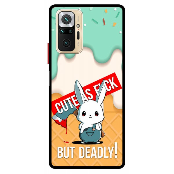 Husa Premium Spate Upzz Pro Anti Shock Compatibila Cu Xiaomi Redmi Note 10 Pro, Model Cute Bunny, Rama Neagra itelmobile.ro imagine noua 2022