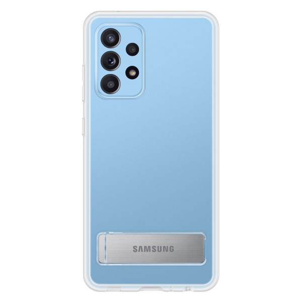 Husa Originala Samsung Compatibila Cu Samsung Galaxy A72, Transparenta Cu Stand Metalic Pe Spate itelmobile.ro imagine noua 2022