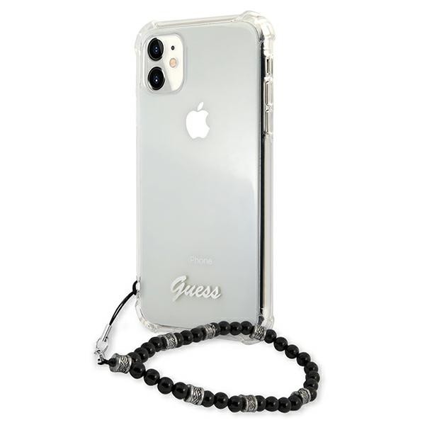 Husa Spate Premium Guess Compatibila Cu iPhone 11, Colectia Black Pearl, Transparenta – 05672 geekmall.ro imagine noua tecomm.ro
