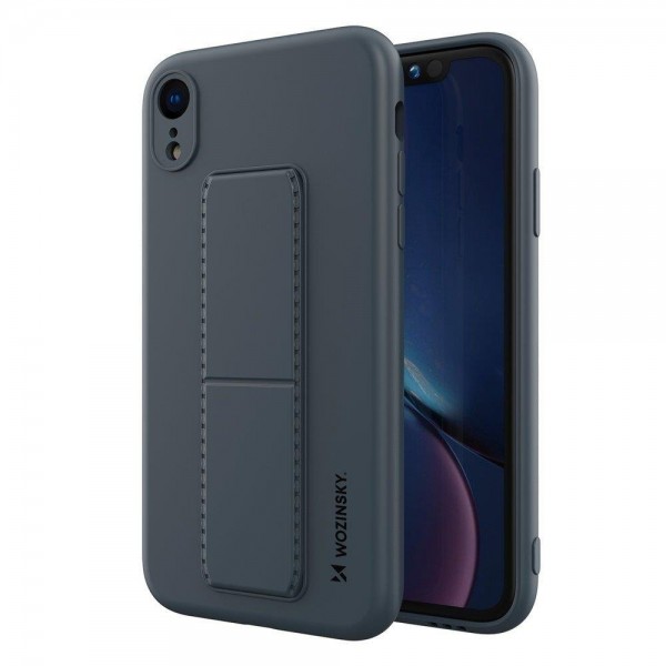 Husa Spate Wozinsky Compatibila Cu iPhone Xr, Cu Stand Metalic Pe Spate, Protectie La Camera – Navy Blue itelmobile.ro imagine noua 2022