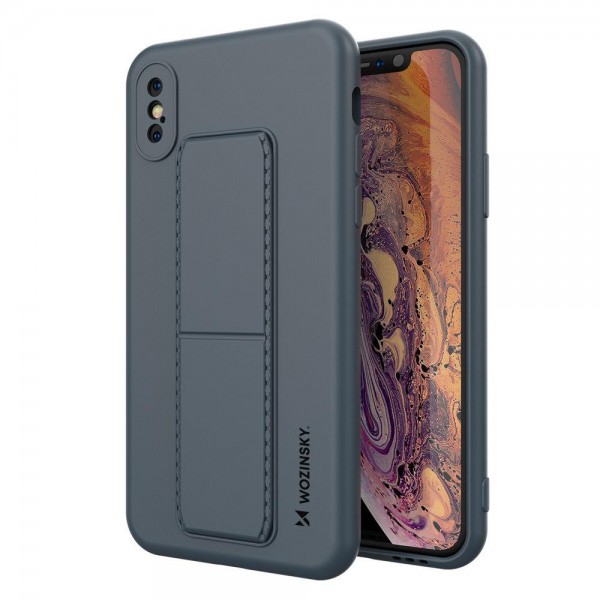 Husa Spate Wozinsky Compatibila Cu iPhone Xs / X, Cu Stand Metalic Pe Spate, Protectie La Camera – Navy Blue itelmobile.ro imagine noua 2022