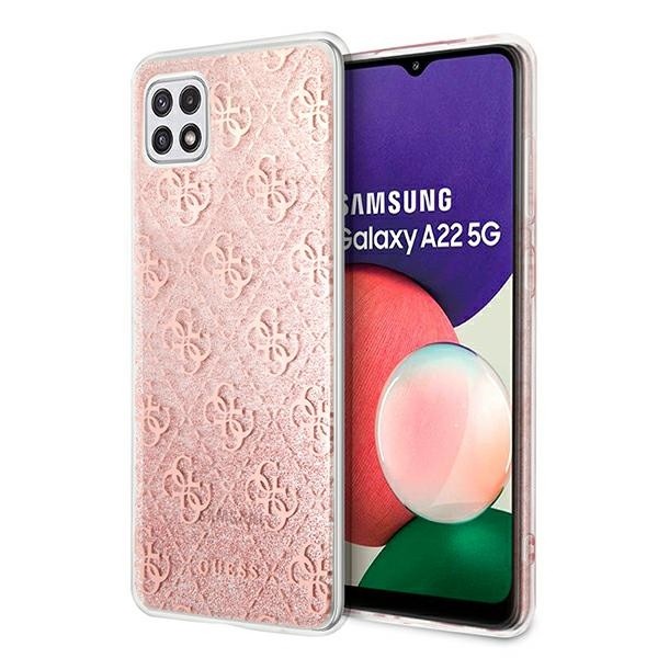 Husa Spate Guess Compatibila Cu Samsung Galaxy A22 5g, Roz Glitter – 9018535 Guess imagine noua 2022