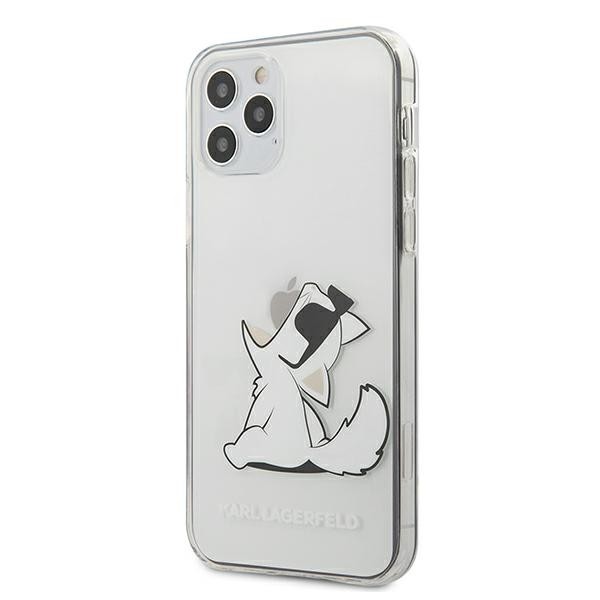Husa Premium Originala Karl Lagerfeld iPhone 12 Pro, Colectia Choupette Fun, Transparenta - KLHCP12MCFNRC