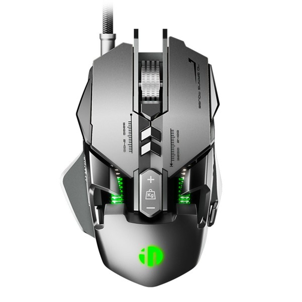 Mouse Cu Fir Pentru Gaming Inphic Pg1, Argintiu/verde - 86490732 image13