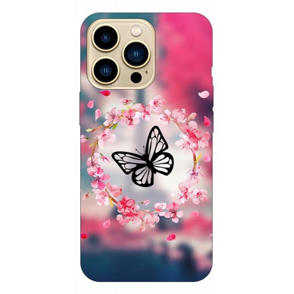 Husa Silicon Soft Upzz Print Compatibila Cu iPhone 13 Pro Model Butterfly