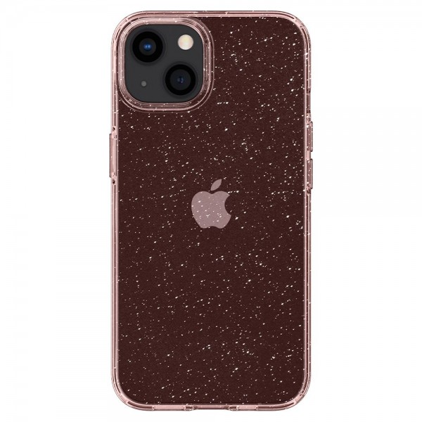 Husa Spate Spigen Liquid Crystal Glitter Compatibila Cu iPhone 13 Mini, Silicon Glitter Rose itelmobile.ro imagine noua 2022