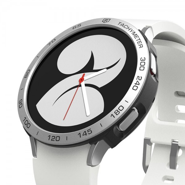 Husa Protectie Cadran Si Rama Ringke Bezel Air Compatibila Cu Samsung Galaxy Watch 4 40mm, Silver Negru