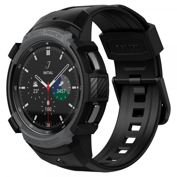 Curea Ceas Spigen Rugged Armor Compatibila Cu Samsung Galaxy Watch 4 Classic 46mm, Charocal Grey