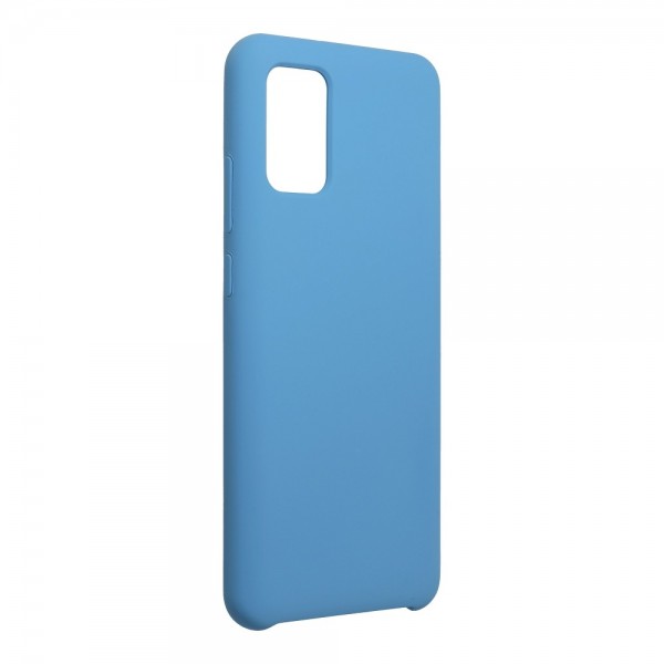 Husa Spate Forcell Silicone Compatibila Cu Samsung Galaxy A02s, Microfibra La Interior, Silicon Soft, Albastru Forcell imagine noua 2022