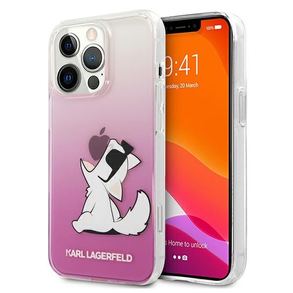 Husa Spate Karl Lagerfeld Compatibila Cu iPhone 13 Pro, Colectia Choupette Fun, Roz – 9029111 9029111 imagine noua 2022