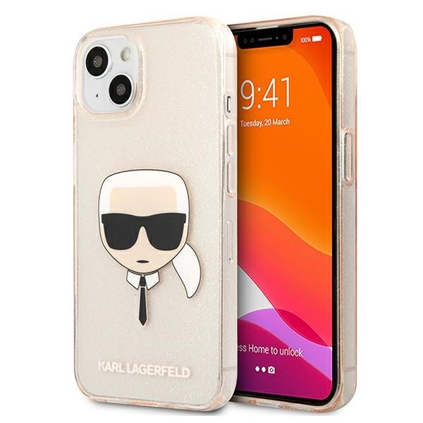 Husa Spate Karl Lagerfeld Compatibila Cu iPhone 13, Colectia Glitter Karl Head, Gold – 9027582 geekmall.ro imagine noua tecomm.ro