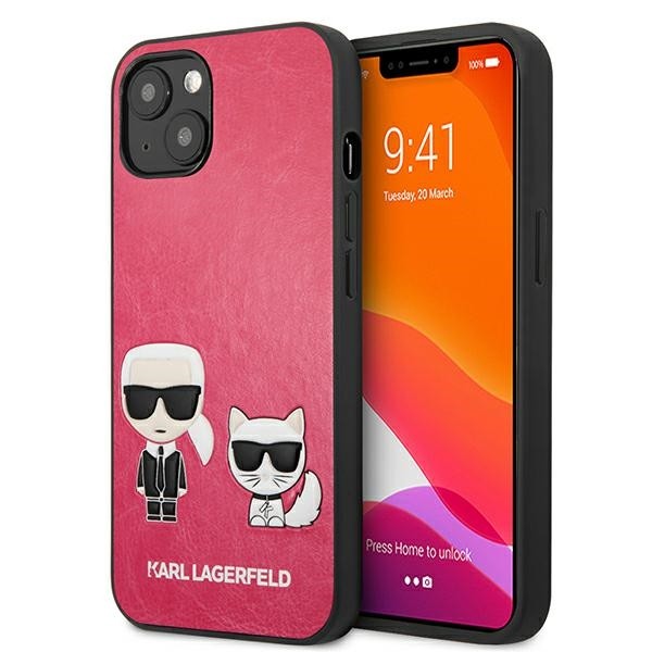 Husa Spate Karl Lagerfeld Compatibila Cu iPhone 13, Colectia Ikonik Karl Si Choupette, Piele, Rosu – 39027261 geekmall.ro imagine noua tecomm.ro