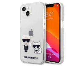 Husa Spate Karl Lagerfeld Compatibila Cu iPhone 13 Mini, Colectia Karl Si Choupette, Transparenta - 9027377