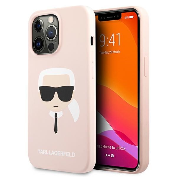 Husa Spate Karl Lagerfeld Compatibila Cu iPhone 13 Pro Max, Colectia Silicone Karl Head, Roz – 9027766 itelmobile.ro imagine noua 2022
