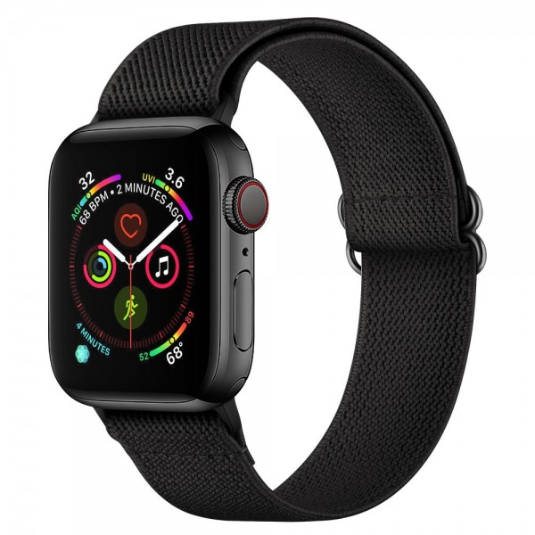 Curea Upzz Tech Mellow Compatibila Cu Apple Watch 4 / 5 / 6 / 7 / Se (42 / 44 / 45 Mm), Negru
