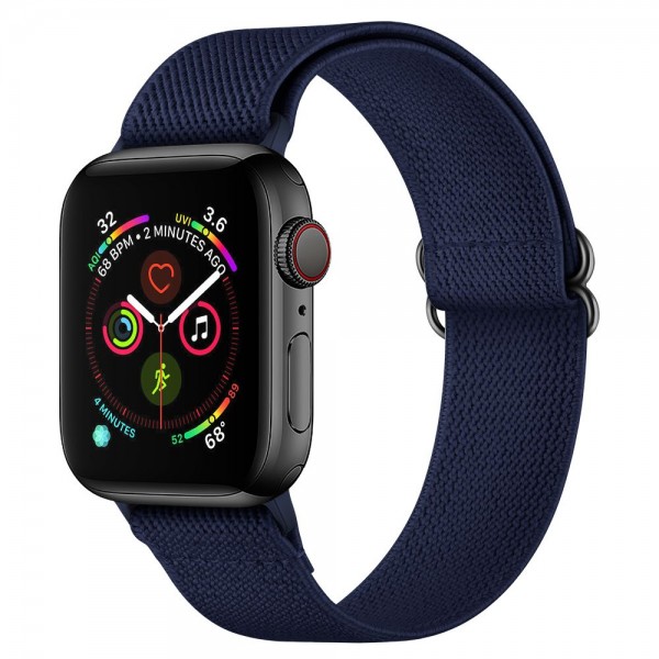 Curea Upzz Tech Mellow Compatibila Cu Apple Watch 4 / 5 / 6 / 7 / Se (42 / 44 / 45 Mm), Albastru Navy