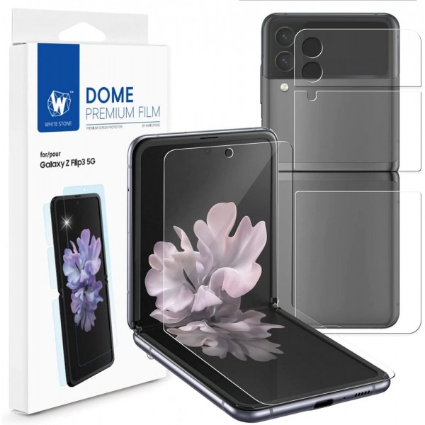 Folie Silicon Whitestone Premium Compatibila Cu Samsung Galaxy Z Flip 3, Fata Si Spate itelmobile.ro imagine noua 2022
