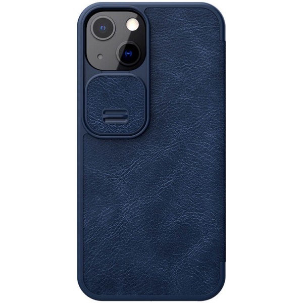 Husa Flip Cover Premium, Piele Ecologica, Nillkin Qin Leather Pro Compatibila Cu iPhone 13, Albastru geekmall.ro imagine noua tecomm.ro