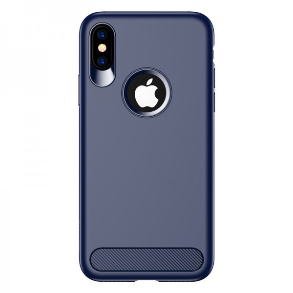 Husa Spate Usams Muze iPhone X , iPhone 10 Dark Blue itelmobile.ro imagine noua 2022