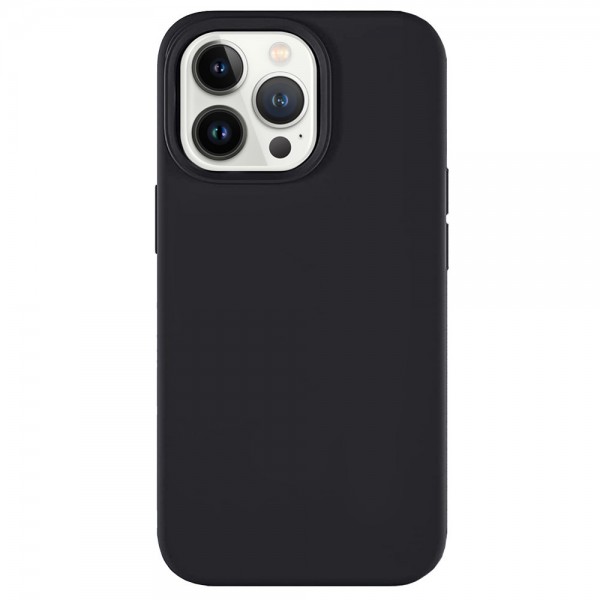 Husa Spate Upzz Beline Compatibila Cu iPhone 13 Pro Silicon Soft, Protectie La Camera, Microfibra Interior, Negru