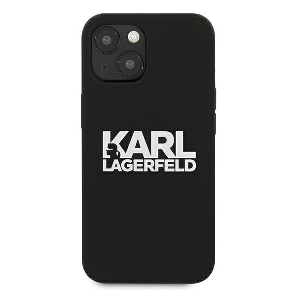 Husa Spate Karl Lagerfeld Compatibila Cu iPhone 13, Colectia Stack Logo Silicone, Negru – 029142 itelmobile.ro imagine noua 2022