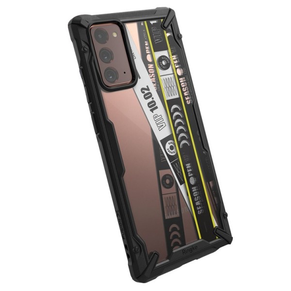 Husa Premium Ringke Fusion X Samsung Galaxy Note 20 Design Ticket Band ,negru geekmall.ro imagine noua tecomm.ro