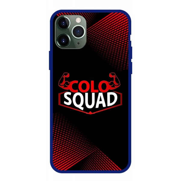 Husa AntiShock Upzz Colo Squad Compatibila Cu Iphone 11 Pro, Rama Albastra