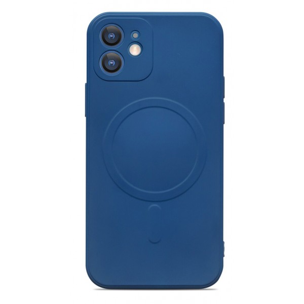 Husa Spate Upzz Magsafe Compatibila Cu iPhone 13, Microfibra La Interior, Albastru itelmobile.ro imagine noua 2022
