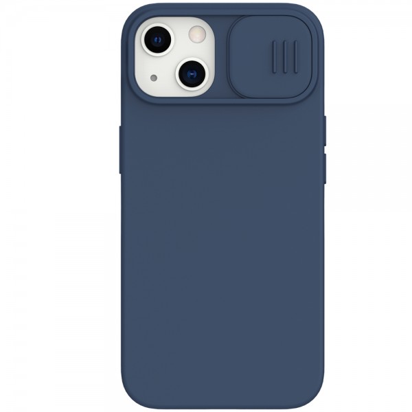 Husa Nillkin Camshield Silky Silicone Compatibila Cu iPhone 13, Interior Microfibra, Albastru geekmall.ro imagine noua tecomm.ro