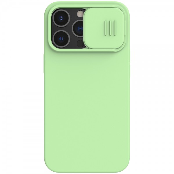 Husa Nillkin Camshield Silky Silicone Compatibila Cu iPhone 13 Pro, Interior Microfibra, Verde geekmall.ro imagine noua tecomm.ro