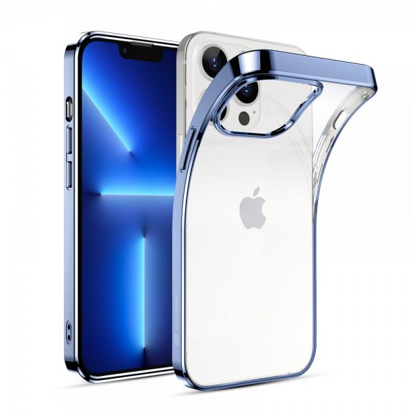 Husa Spate Esr Project Zero Compatibila Cu iPhone 13 Pro Max, Silicon, Albastru ESR imagine noua 2022