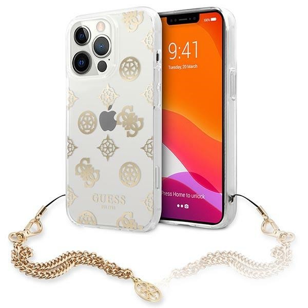 Husa Guess Compatibila Cu iPhone 13 Pro, Colectia Peony Chain, Gold – 025014 geekmall.ro imagine noua tecomm.ro
