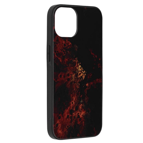 Husa Spate Premium Upzz Techsuit Glaze, Compatibila Cu iPhone 13, Red Nebula
