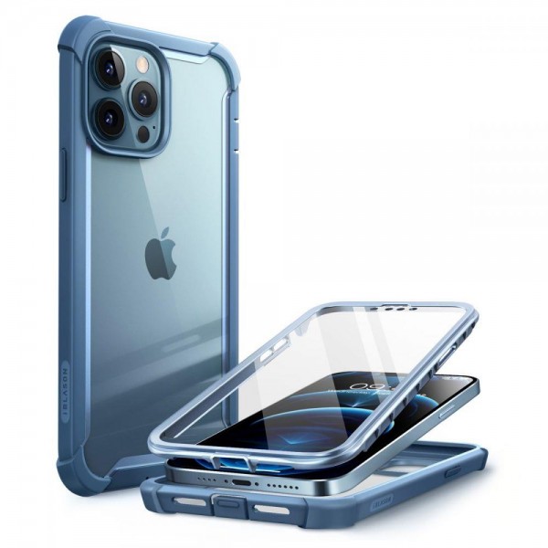 Husa Supcase Ares Full Cover 360 Grade Compatibila Cu iPhone 13 Pro, Protectie 360 Grade, Albastru geekmall.ro imagine noua tecomm.ro